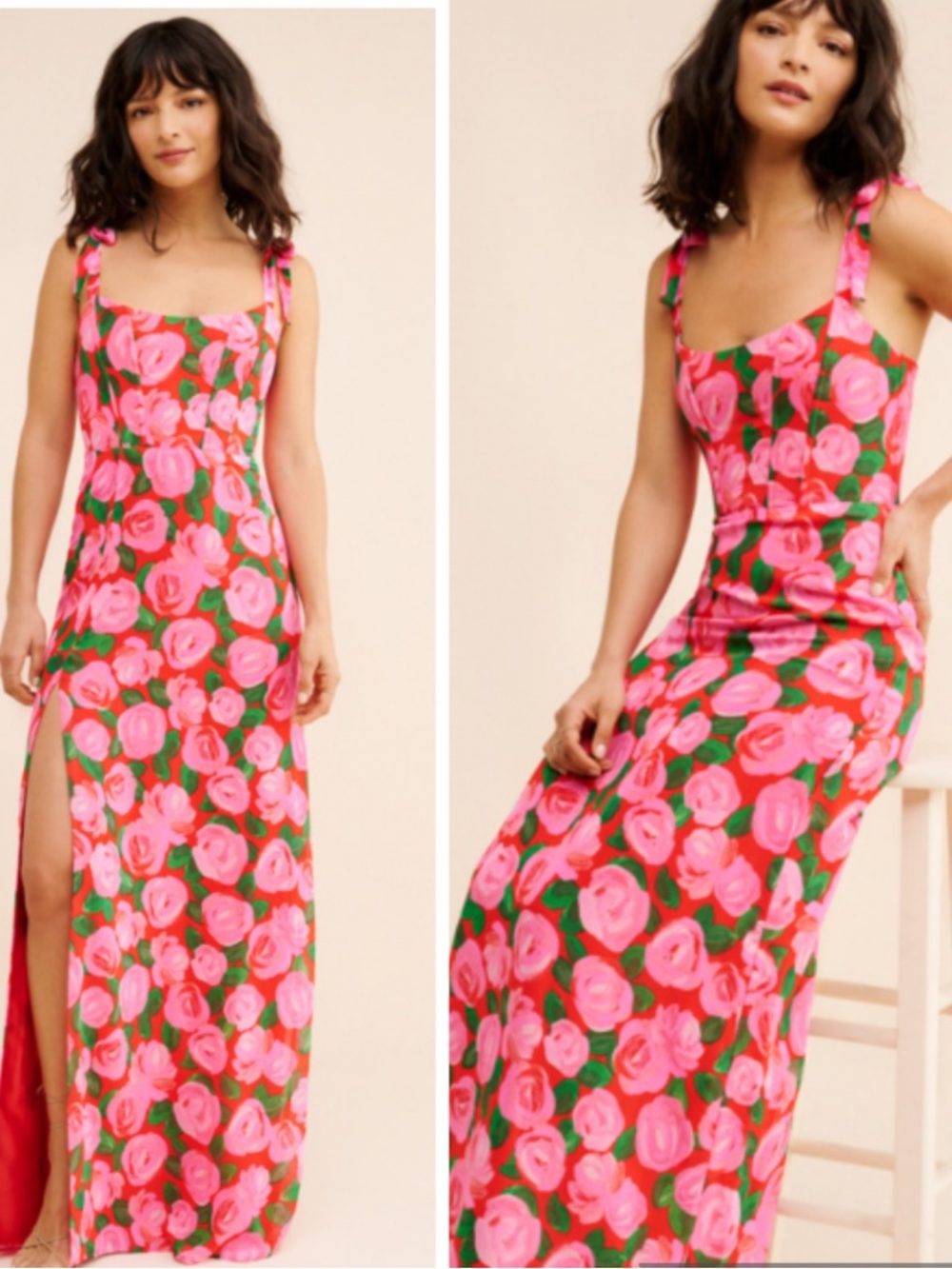Show Me Your MuMu Dress Willow Maxi Corset in Pink Blooms Floral - Picture 3 of 6